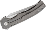 Alliance Designs Conquest Framelock Tumbled Titanium M390 Folding Knife 08