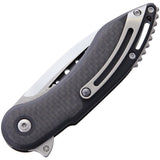 Todd Begg Knives Mini Glimpse Linerlock Carbon Fiber Folding Knife WKMGB