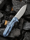 We Knife Mote Framelock Blue S35Vn Folding Knife 2005b
