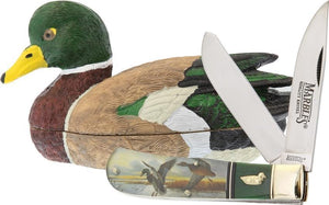 Marbles Mallard Duck Knife Decoy Set w/ Trapper Pocket Folder Wildlife Gift