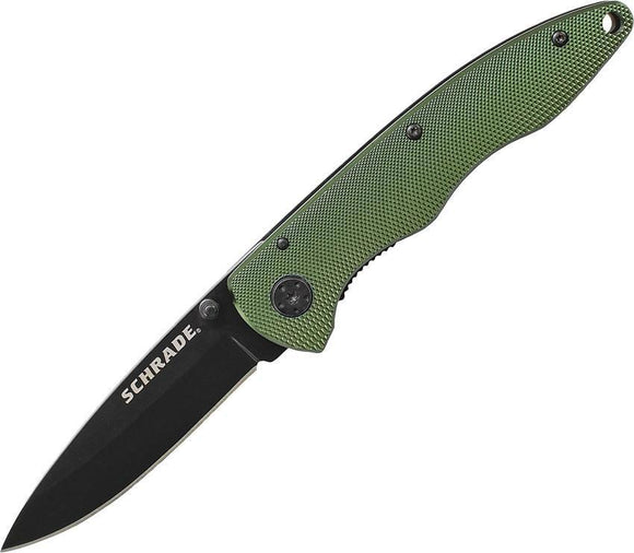 SCHRADE LG Green Tactical Linerlock Folding Pocket KNIFE
