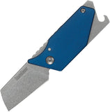 Kershaw Pub Framelock Blue Aluminum Handle Folding Knife w/ Screwdriver