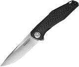 Kershaw Atmos Linerlock Satin 8Cr13MoV Black G10 Carbon Fiber Folding Knife