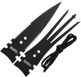 Marbles Knives Gig & Spear Heads Black Stainless 6.625"