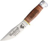 Marbles 100th Anniversary Woodcraft Stacked Leather Fixed Blade Knife 8.38"