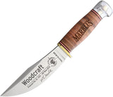 Marbles 100th Anniversary Woodcraft Signature Stacked Leather Fixed Knife