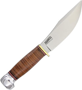 Marbles 8" 100th Anniversary Woodcraft Fixed Blade Hunter w/ Stacked Leather