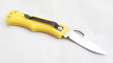 Imperial Schrade Yellow Folding Blade Lockback Pocket Knife 42y
