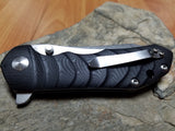 Kizer Sovereign 8" Folding Black Flipper Knife VG-10 Stonewash Blade - v4423a1
