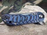 Kizer Sovereign Knife VG10 Plain Edge Black and Blue G-10 Handle - v4423a2