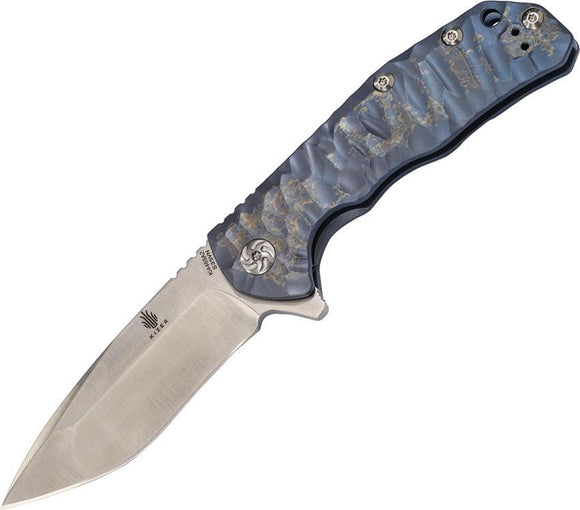 kizer shoal blue folding knife