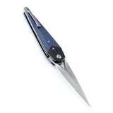 Kizer Soze Blue Titanium & Black Carbonfiber S35VN Blade Folding Knife 4513a1