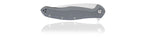 Steel Will Intrigue Gray FRN Linerlock D2 Folding Flipper Pocket Knife f4514