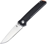 Kizer Cutlery Domin Black Handle Stainless Satin Finish Folding Knife