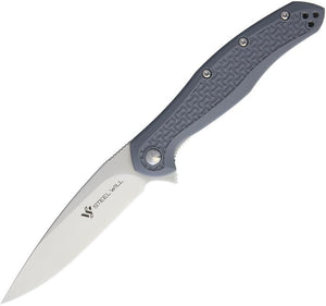 Steel Will Intrigue Mini Gray FRN Handle Linerlock Folding Blade Knife