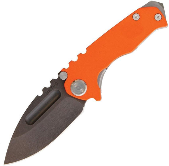 Medford MKT Micro Praetorian G/T D2 Steel Drop Pt Orange G10 Folding Knife
