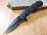 tac force black folding knife