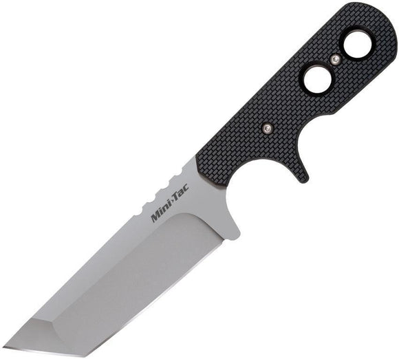 Cold Steel Mini Tac Black Handle Tanto AUS-8A Stainless Fixed Knife