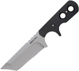 Cold Steel Mini Tac Stainless Tanto Stainless Fixed Blade Black Handle Knife