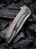 We Knife Co Ltd Scoppio Framelock Gray Titanium Folding CPM 20CV Knife 923B
