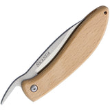 Deva Blade Skanda Beech Wood Friction Folder AUS8 Folding Knife 01