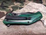 Elk Ridge Spring Assisted Folding Pocket Knife W/ Green Wood Handle - A013GW