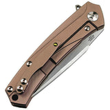 Defcon JK Barracuda Framelock Bronze Titanium Flipper Folding Knife TF3330