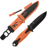 Browning Ignite 2 Orange Fixed Blade Knife + Sheath 0334