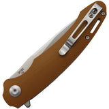 B'yond EDC Harak Brown Linerlock 3.75" Folding D2 Pocket Knife 1902DGBN