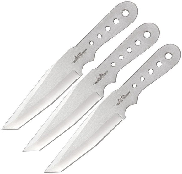 Hibben Small Stainless Fixed Tanto Blade Triple Thrower Knives