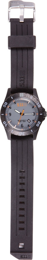 5.11 Tactical Sentinel Stainless Black Swiss 3-Hand Water Resistant Watch