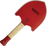 Marbles Fireman Shovel Machete Head Sharpened Red Carbon Full Tang Wood 