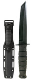 Ka-Bar Short Tanto Kydex 1095 High Carbon Steel Black Handle Fixed Knife 5054