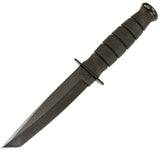 Ka-Bar Short Tanto Kydex 1095 High Carbon Steel Black Handle Fixed Knife