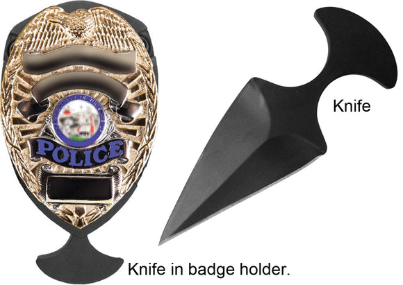 5.11 Tactical Shield Badge Holder One Piece Stainless Black Push Dagger Blade Knife