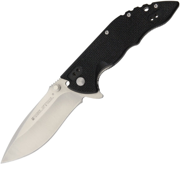 Real Steel E77 Linerlock Folding Pocket Knife Flipper Satin Black 5112