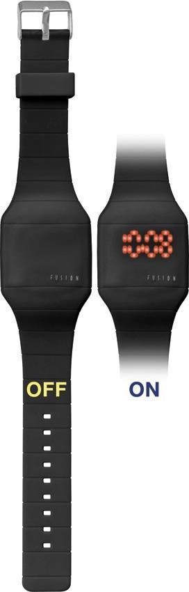 Dakota Fusion Black LED Wrist Watch w/ Zip-Up Storage Case
