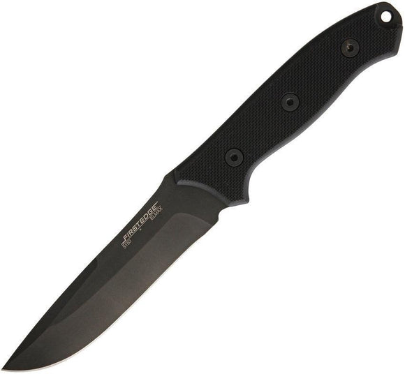 First Edge Elite Field Fixed Blade Black Handle US Special Forces Knife