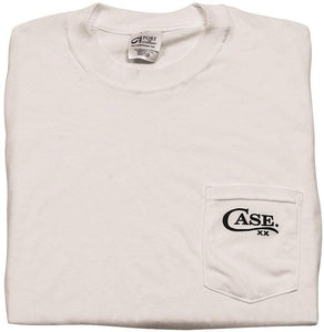 Case Cutlery XX Black Logo White Colored Pocket Short Sleeved T-Shirt