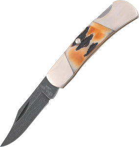 Bear & Son Knives Executive Lockback Folding Blade Stag Bone Handle Knife