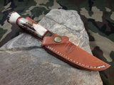 Marbles 7.5" Small Hunting Knife Stainless Genuine Stag Handle Hunter - 526