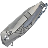 Defcon JK Mako Framelock Gray Titanium S35VN Folding Knife TF5290