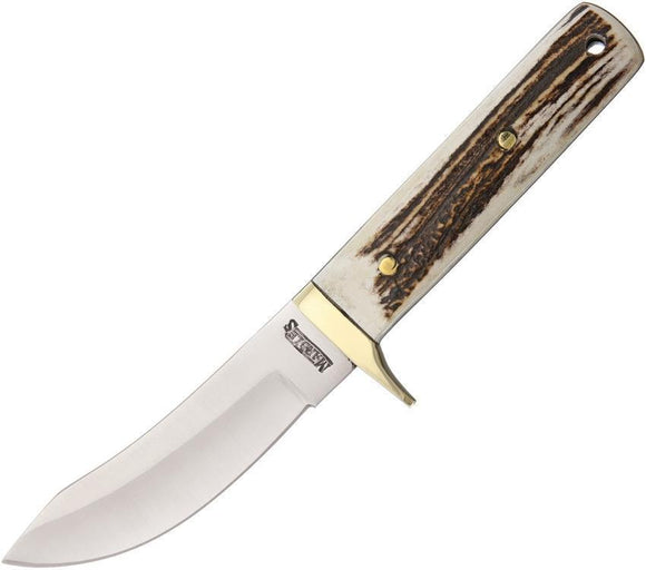 Marbles Fixed Blade Surgical Steel Skinner Stag Bone Handle Knife