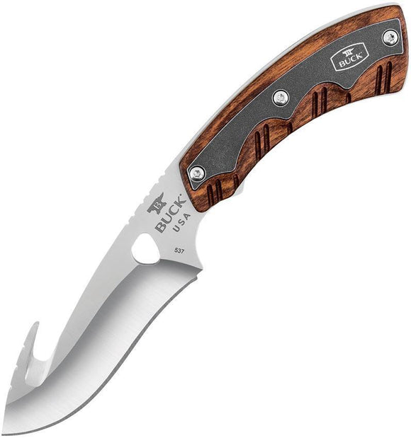 BUCK Knives Open Season Skinner Guthook Rosewood Handle Fixed Blade Knife