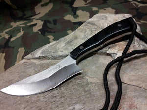 Elk Ridge Fixed Knife 7.6" Overall Recurve Edge Stainless Hunting Outdoor - e547BK