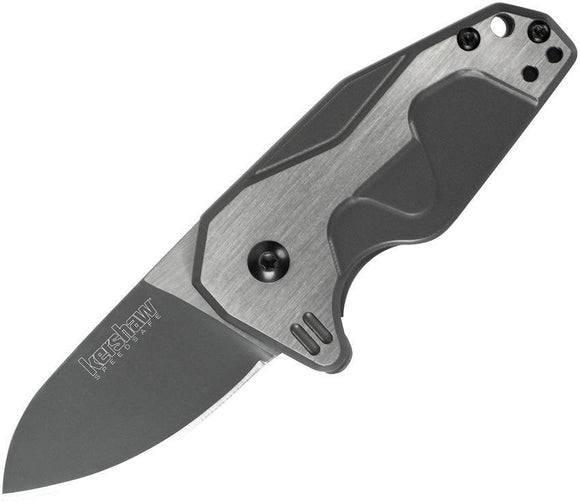 Kershaw Hops Framelock A/O Blade Gray Brushed Steel Handle Folding Knife