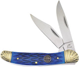 Frost Cutlery Hunter Blue Jigged Bone Handle Ocoee River Folding Knife