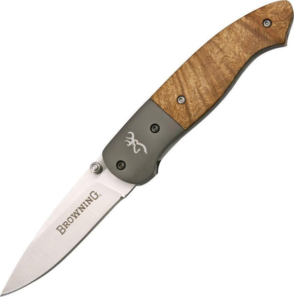 Browning Brown Burl Wood folding knife