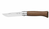 Opinel Walnut Folding Knife No 8 VRI Stainless Pocket Folder - 00648