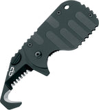 Boker Plus Black Rescom Framelock Cutting Hook AUS-8 Blade Folding Knife 